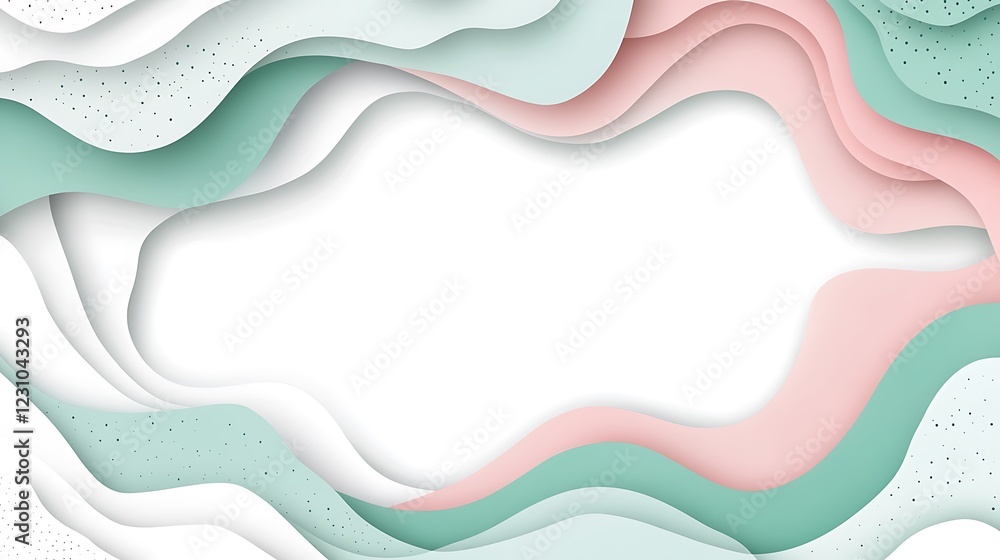 Obraz premium Abstract Pastel Wave Background Design With White Space