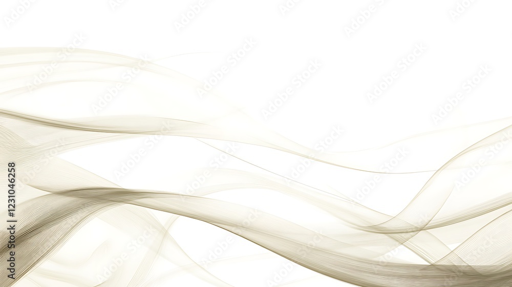Fototapeta premium Abstract Beige Wave Lines Design Background