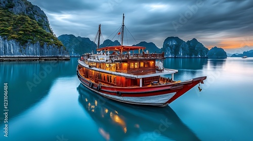 Boats in the Bay of Kotor and Harbor
