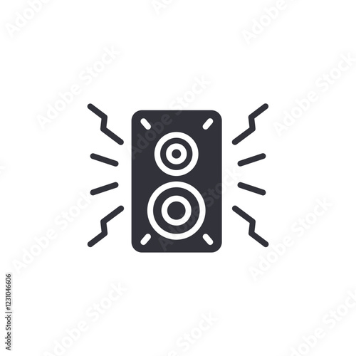 Loud speaker solid icons, minimalist vector illustration ,simple transparent graphic element .Isolated on white background