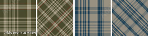 Plaid pattern seamless tartan check plaid for skirt, tablecloth, blanket, duvet cover, or other modern fashion print.