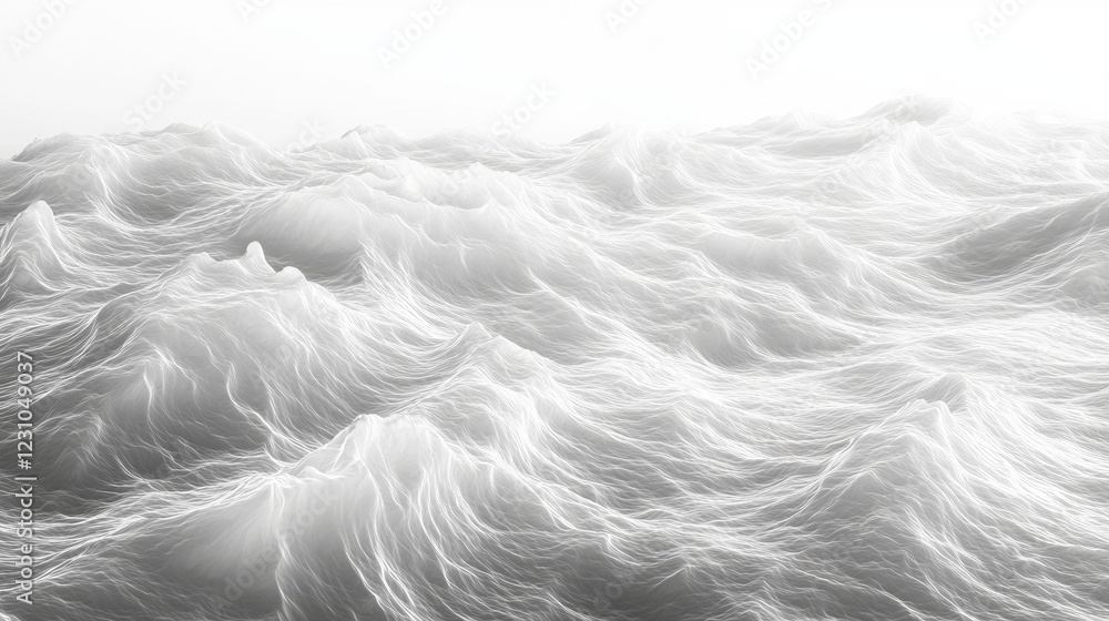 Obraz premium Black and White Wave Background