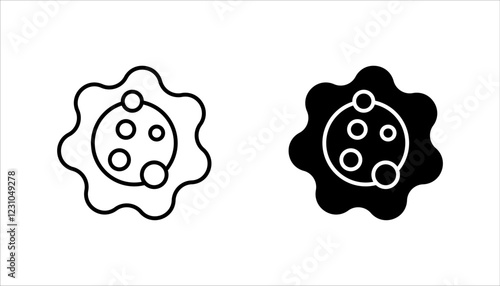 Cancer cell icon set, cancer disease vector illustration on white background.