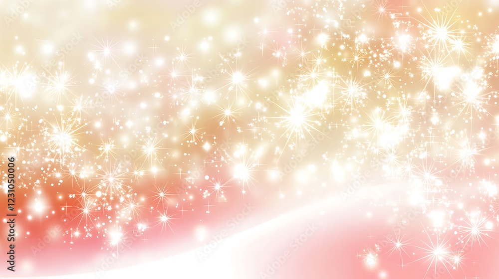 Sparkling Stars Shimmering Across a Peachy Gold Background Sparkling Stars Shimmering Across a Peachy Gold Background