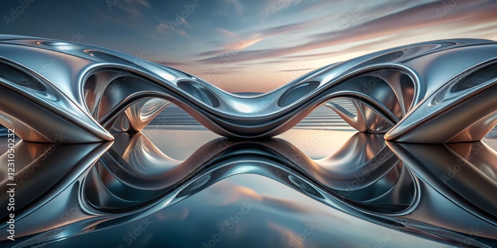 Abstract Metallic Structure Reflection Abstract Metallic Structure Reflection
