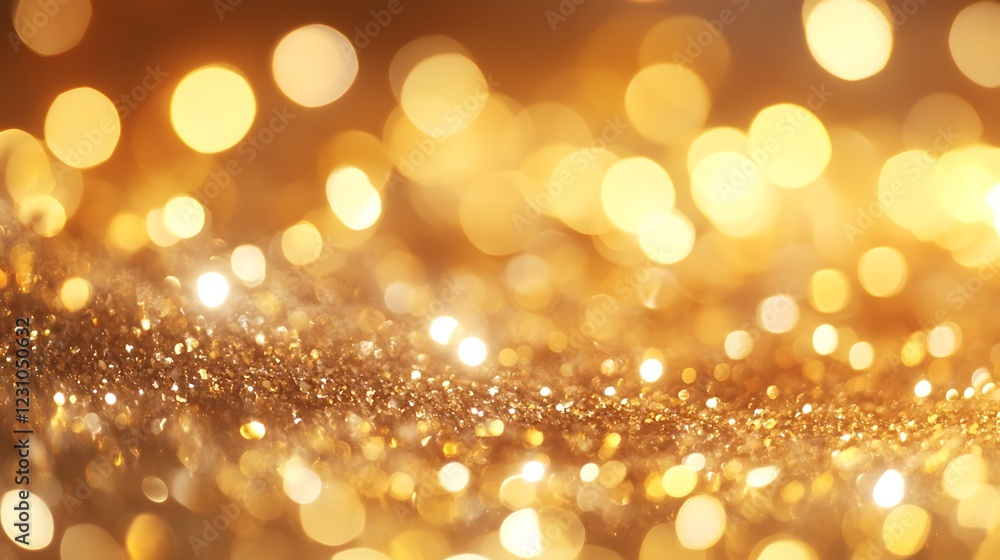 Golden Glitter Background With Sparkling Lights Golden Glitter Background With Sparkling Lights
