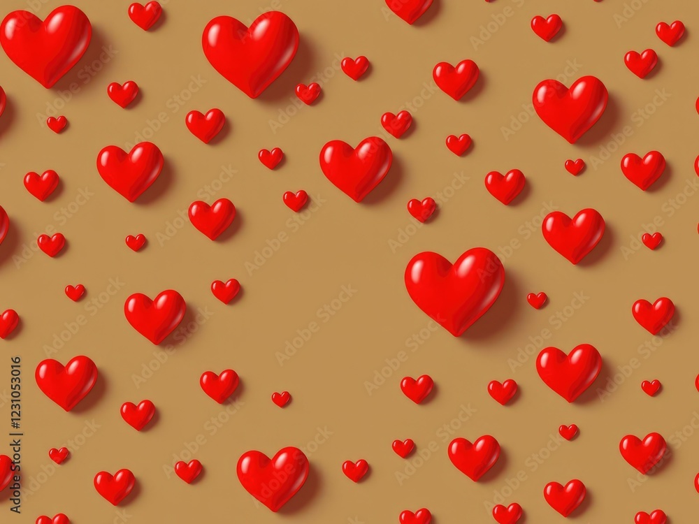 Simple yet Effective Red Heart Pattern, quiet confidence, understated design, simple red heart pattern Simple yet Effective Red Heart Pattern, quiet confidence, understated design, simple red heart pattern