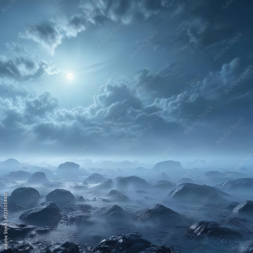 Soft blue misty atmospheric background texture, peaceful environment, soft focus, serene backdrop Soft blue misty atmospheric background texture, peaceful environment, soft focus, serene backdrop
