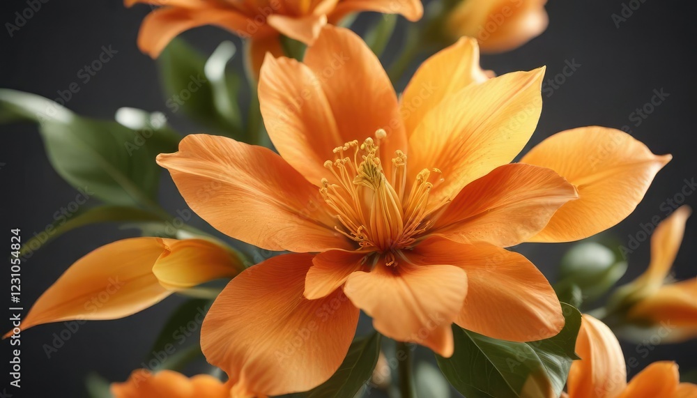 Softly glowing orange petals unfolding in a delicate flower pattern, gentle warmth, soft orange hues Softly glowing orange petals unfolding in a delicate flower pattern, gentle warmth, soft orange hues