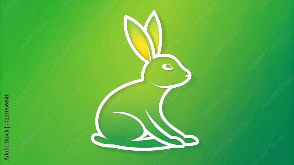 Obraz premium easter bunny on green