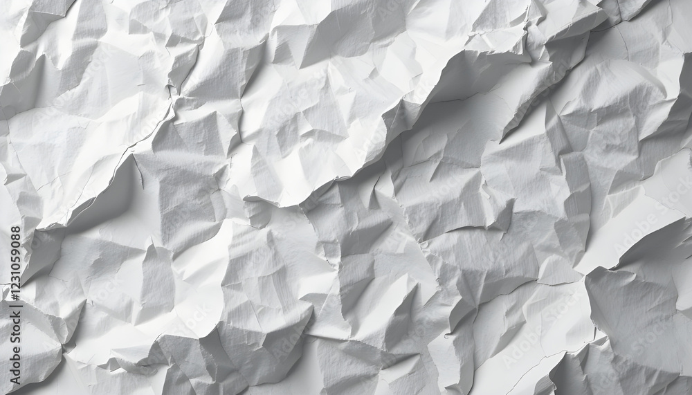 Abstract Crumpled White Paper Texture Background Abstract Crumpled White Paper Texture Background