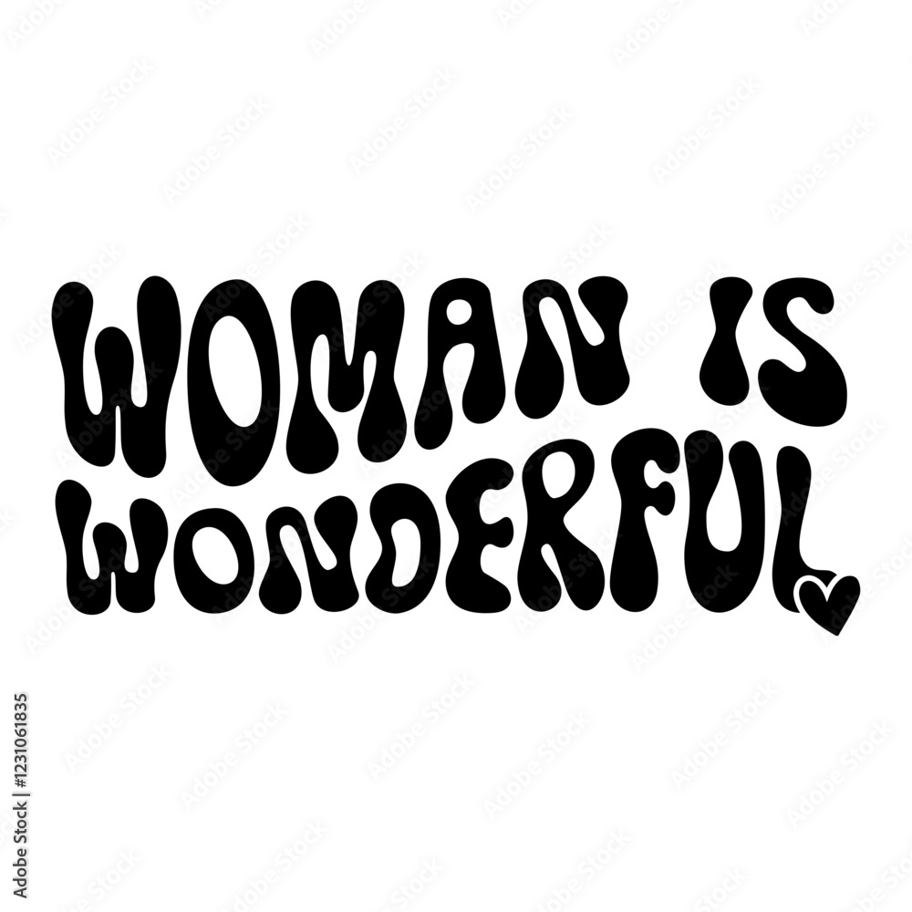 Woman Is Wonderful Retro SVG Woman Is Wonderful Retro SVG
