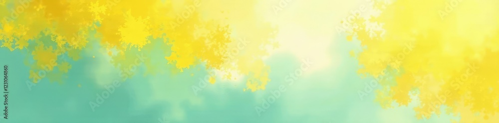 Abstract expressionist background of pale yellow and mint hues, abstract, atmosphere Abstract expressionist background of pale yellow and mint hues, abstract, atmosphere