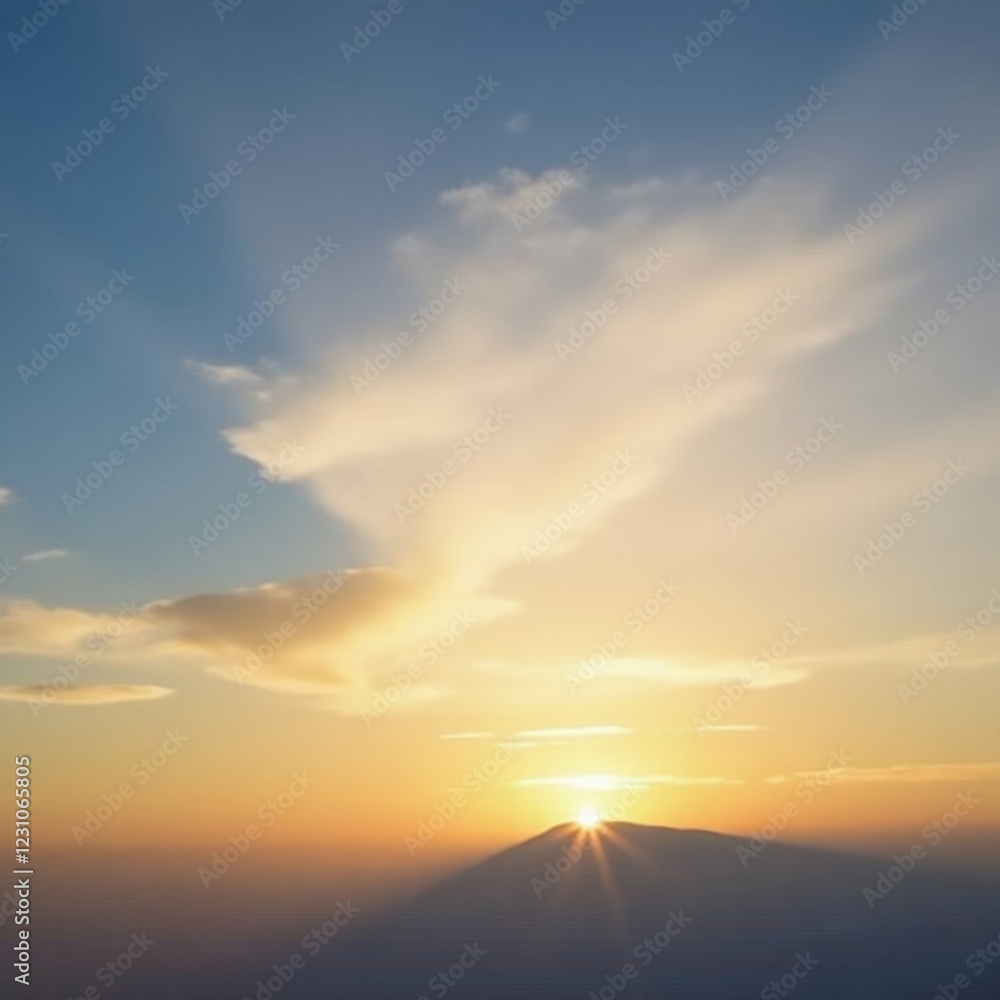 a thin veil of high-level cirrus clouds shrouds the late afternoon sun, light and shadow, evening sky a thin veil of high-level cirrus clouds shrouds the late afternoon sun, light and shadow, evening sky