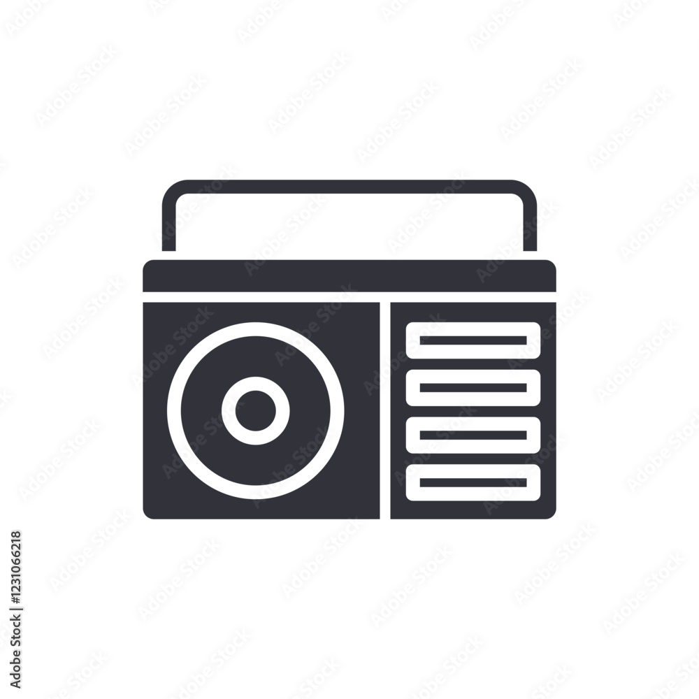 Radio solid icons, minimalist vector illustration ,simple transparent graphic element .Isolated on white background Radio solid icons, minimalist vector illustration ,simple transparent graphic element .Isolated on white background