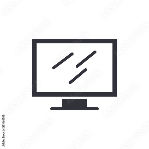 Smart tv solid icons, minimalist vector illustration ,simple transparent graphic element .Isolated on white background