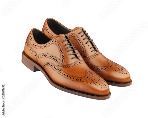 Wallpaper Mural Stylish brown leather dress shoes with brogue detailing, perfect for formal occasions. These shoes combine elegance and comfort for sophisticated look Torontodigital.ca