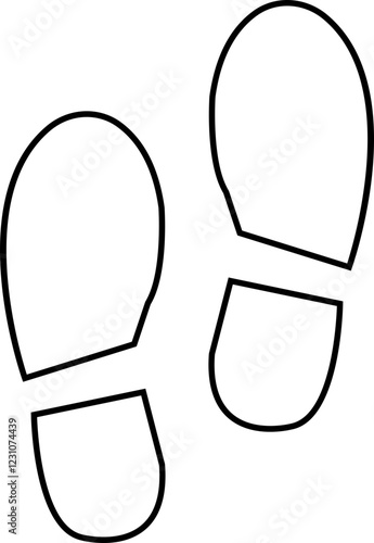 Foot print icon. Human foot pet black vector flat and line collection isolated on transparent background. Shoe print step symbol sign of walking, track imprint, sole of shoe printmaking technique.