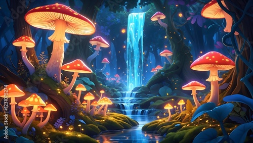 Mushrooms in the forest