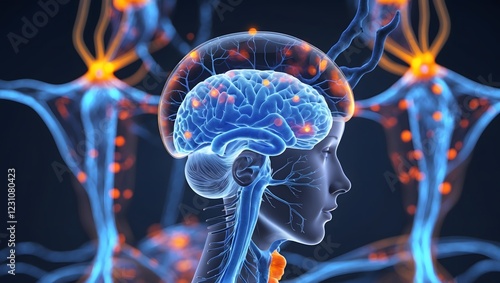 3d rendered illustration of a human brain