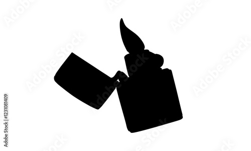 silhouette of lighter vector illustration