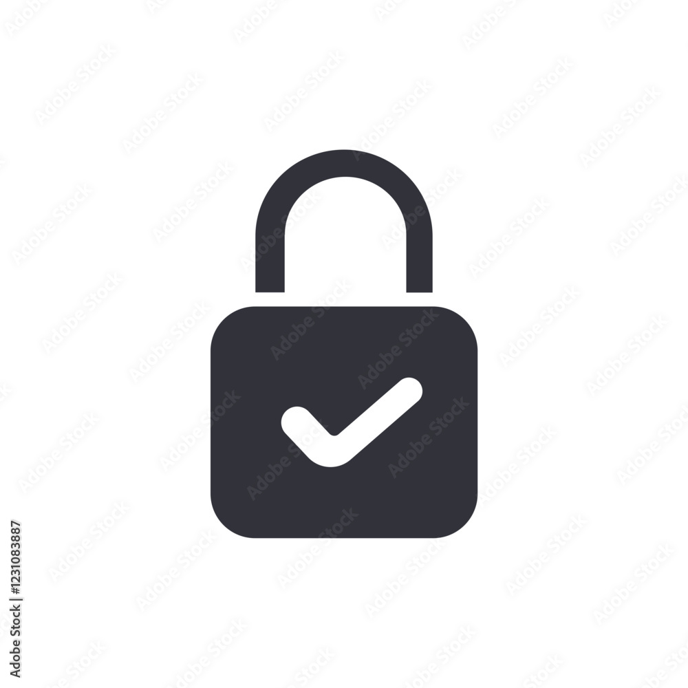 Safety lock solid icons, minimalist vector illustration ,simple transparent graphic element .Isolated on white background Safety lock solid icons, minimalist vector illustration ,simple transparent graphic element .Isolated on white background