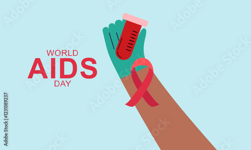 world aids day awareness illustration