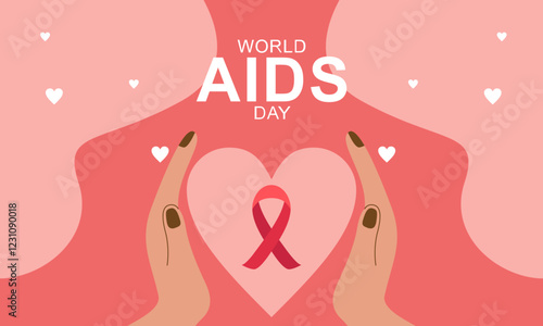 world aids day awareness illustration