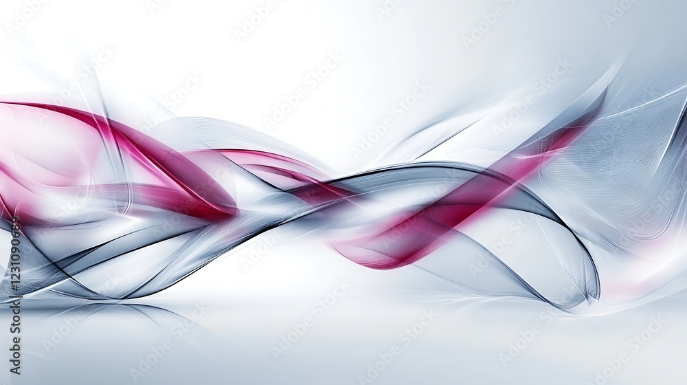 Naklejka premium Abstract Grey and Pink Wave Design