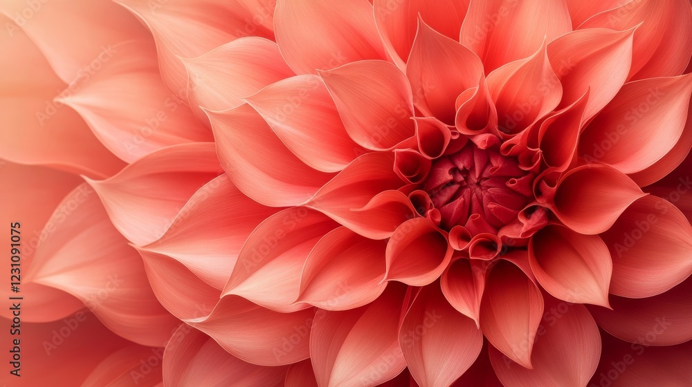 Coral Dahlia Bloom: A Close-Up Macro Photography Coral Dahlia Bloom: A Close-Up Macro Photography