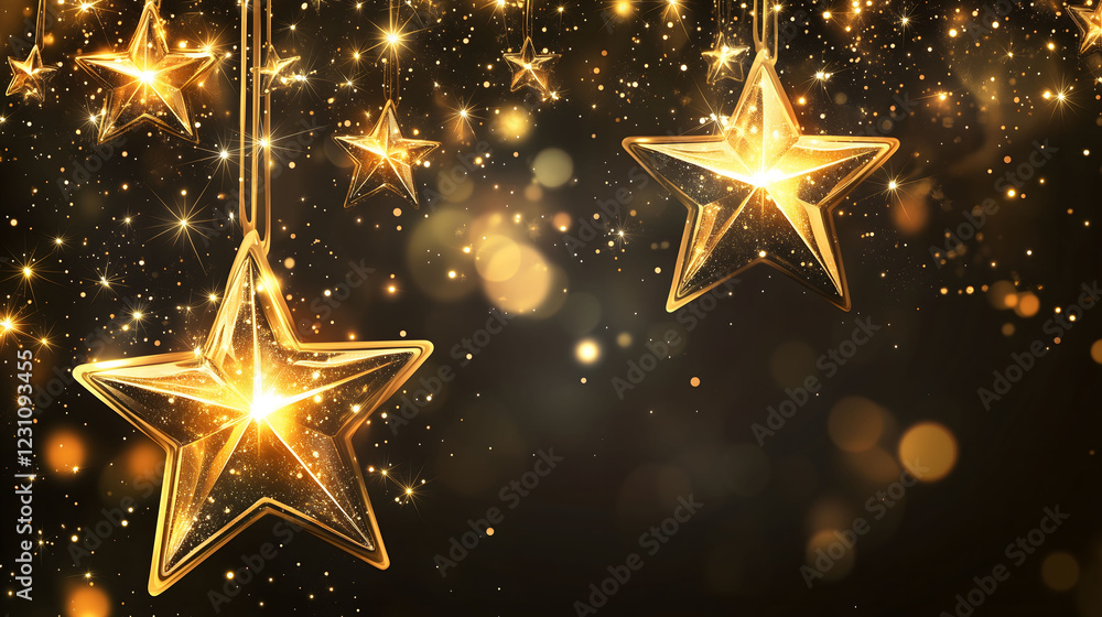 Elegant Bokeh Effect With Luminous Twinkling Stars Creating a Magical Atmosphere for Celebrations. Generative AI Elegant Bokeh Effect With Luminous Twinkling Stars Creating a Magical Atmosphere for Celebrations. Generative AI