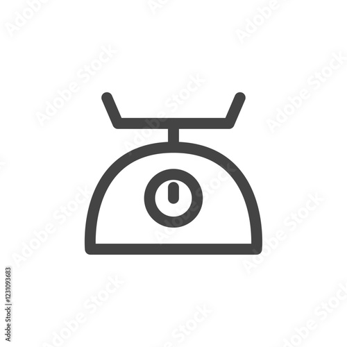 線画日用品家電関連の単品アイコン　計量器
