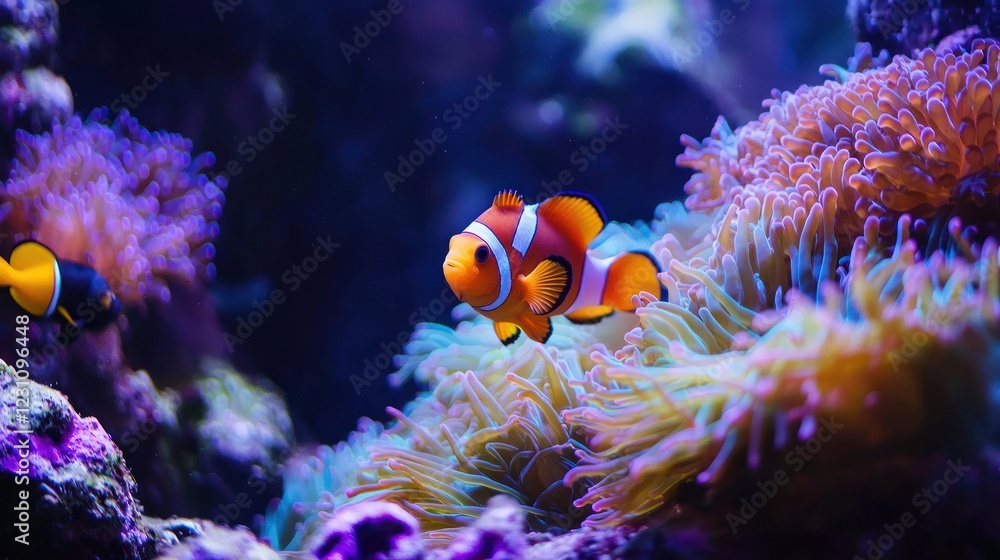 Vibrant Clownfish in a Coral Reef Vibrant Clownfish in a Coral Reef