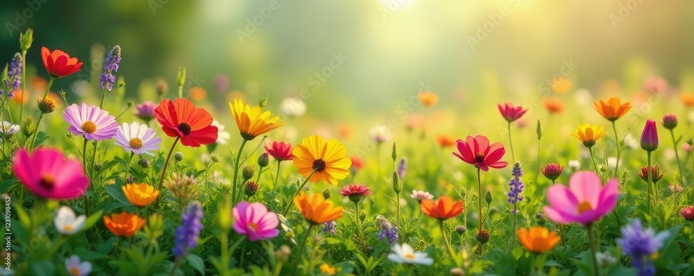 A tapestry of colors woven from the threads of wildflowers, meadow, colors, bloom A tapestry of colors woven from the threads of wildflowers, meadow, colors, bloom