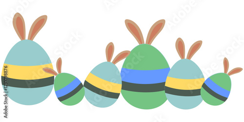 vector design of eggs and bunny ears for easter day eps 1