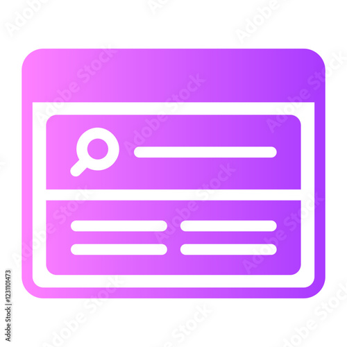 web layout Gradient icon