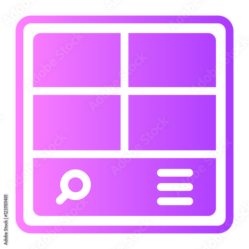 bottom bars Gradient icon