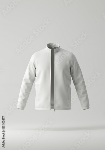 Blank White Jacket Mockup - Stylish and Modern Clothing Template