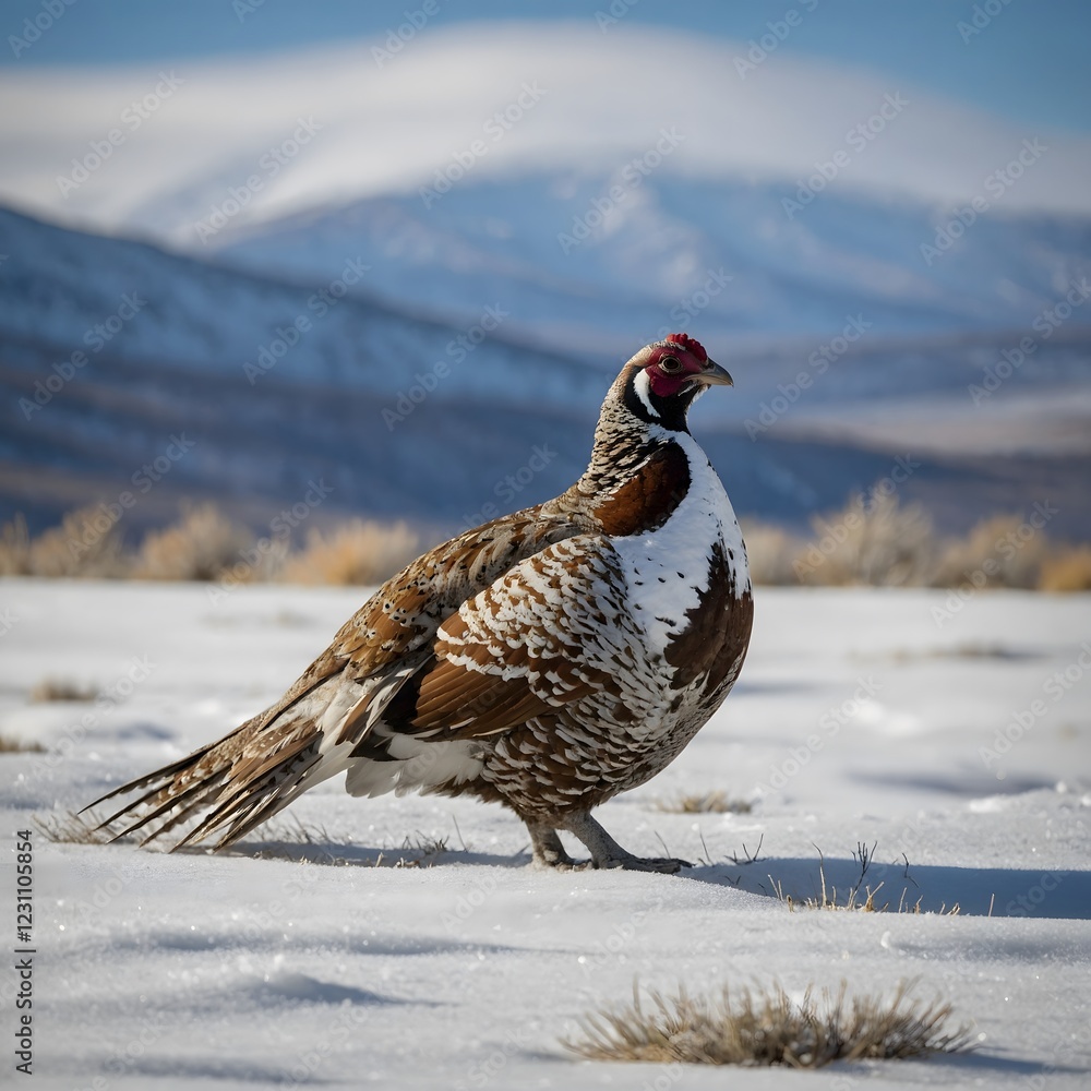 Snowbound Solitude: A Gunnison Grouse Amidst Winter’s Beauty Snowbound Solitude: A Gunnison Grouse Amidst Winter’s Beauty