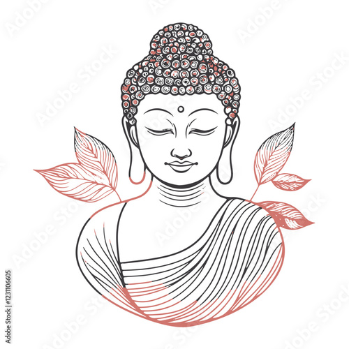 Lord Buddha Silhouette for Yoga, Meditation, and Zen Themes