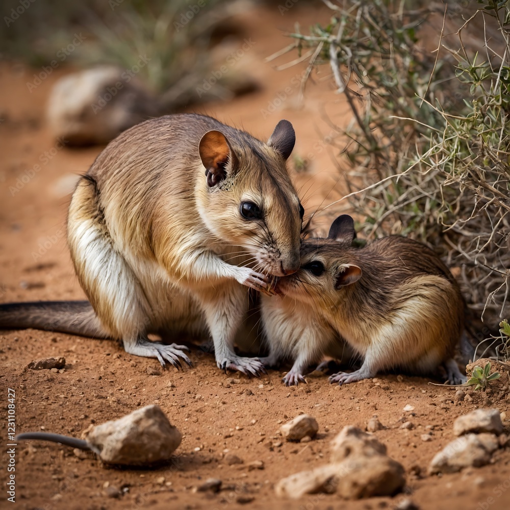 Togetherness in the Sands: A Giant Kangaroo Rat Family Reunion Togetherness in the Sands: A Giant Kangaroo Rat Family Reunion