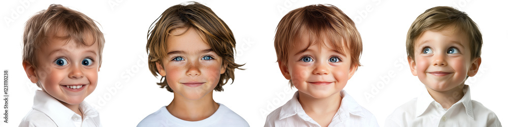 Cheerful Brothers Sharing Joyful Moment Together in Studio Portrait Smiling Caucasian Kids with Casual Wear and Friendly Expressions on White Background Cheerful Brothers Sharing Joyful Moment Together in Studio Portrait Smiling Caucasian Kids with Casual Wear and Friendly Expressions on White Background