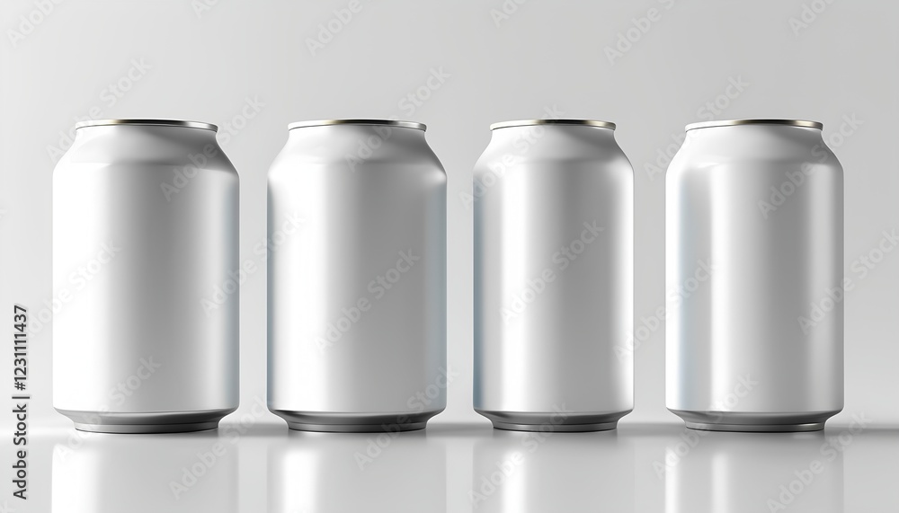 Empty beverage cans on display studio setting product photography minimalist environment close-up view clean design Empty beverage cans on display studio setting product photography minimalist environment close-up view clean design