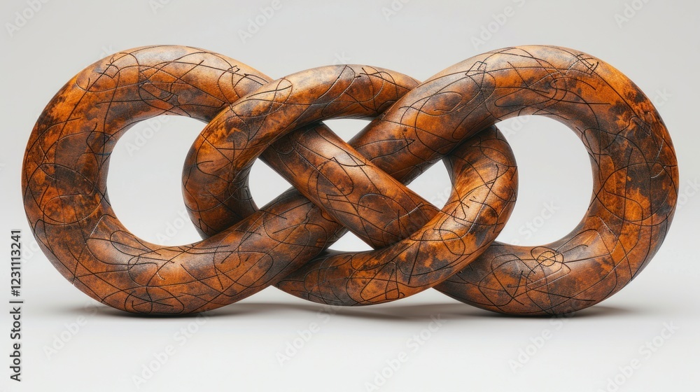 Intricate Wooden Knot Sculpture: A Study in Intertwined Forms Intricate Wooden Knot Sculpture: A Study in Intertwined Forms