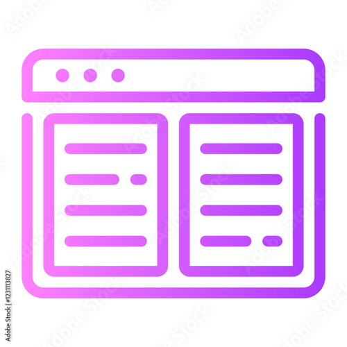 column layout Line Gradient Icon