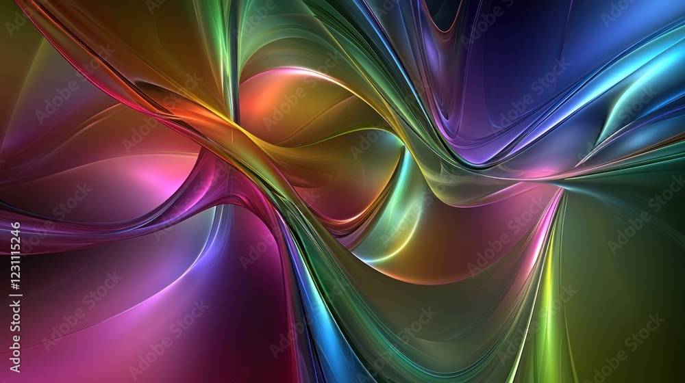 Abstract Rainbow Swirls: A Symphony of Color and Light Abstract Rainbow Swirls: A Symphony of Color and Light