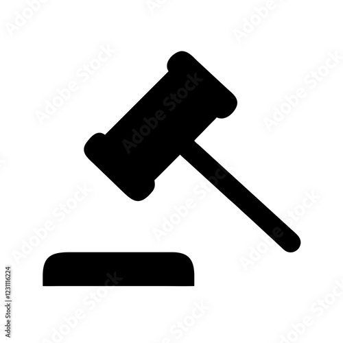 Gavel Vector Icon – Law & Justice Symbol