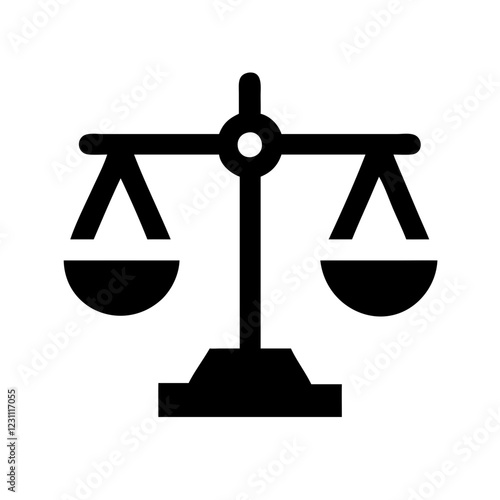 Scales of Justice Vector Icon – Legal & Law Symbol