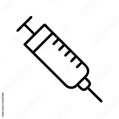 Syringe Vector Icon – Medical Injection & Healthcare Symbol