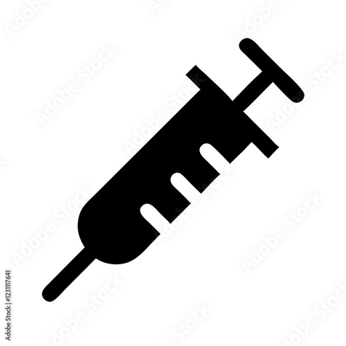 Syringe Vector Icon – Medical Injection & Healthcare Symbol